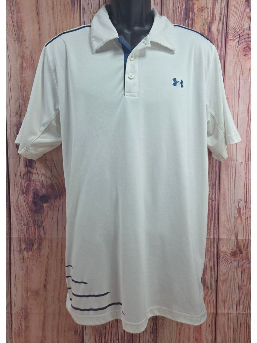 Under Armour Mens White Heatgear Regular Fit Polo XL